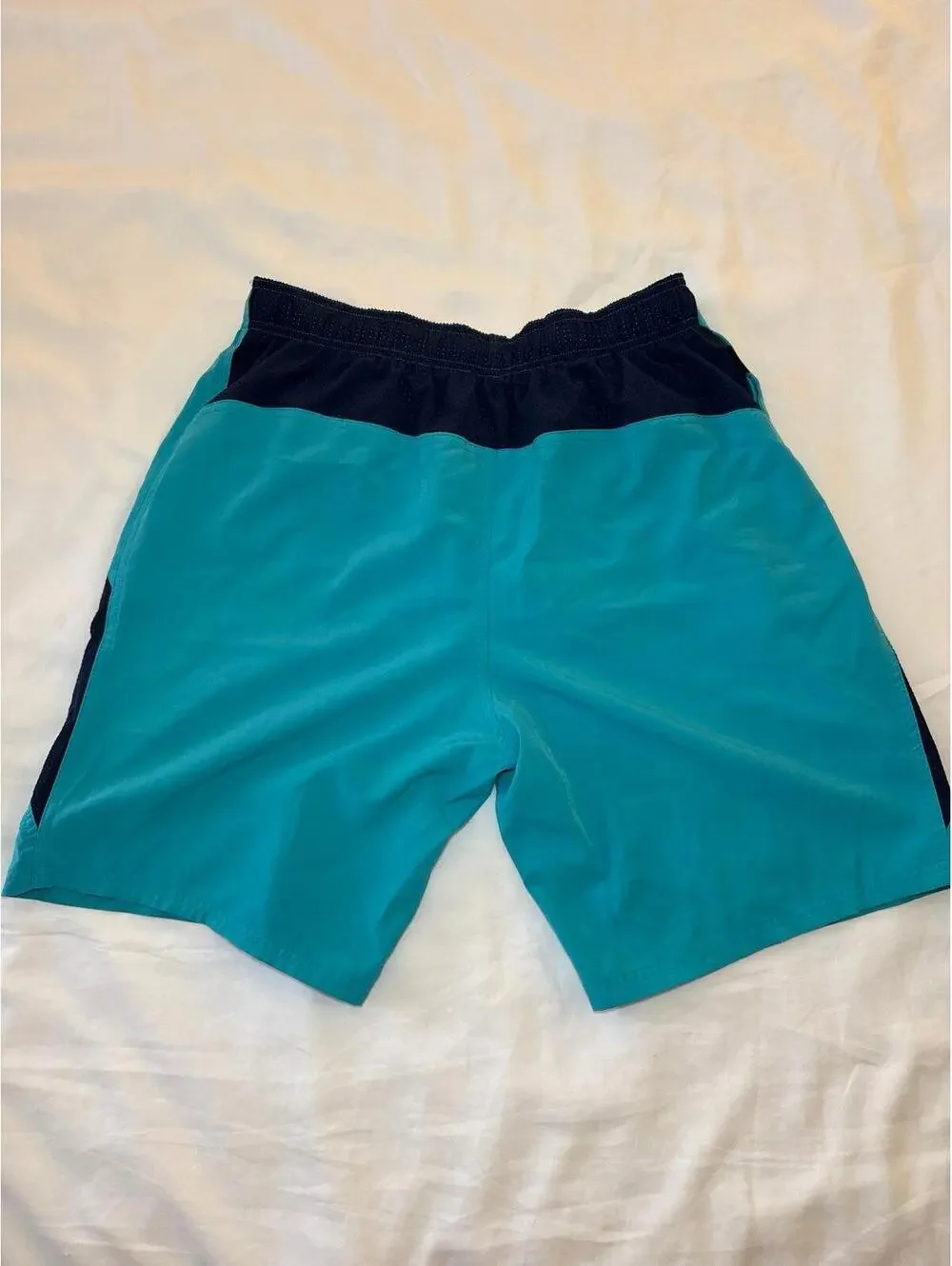 Nike Contend Volley Blue Green Mesh Lined Swim Short Large Men's
